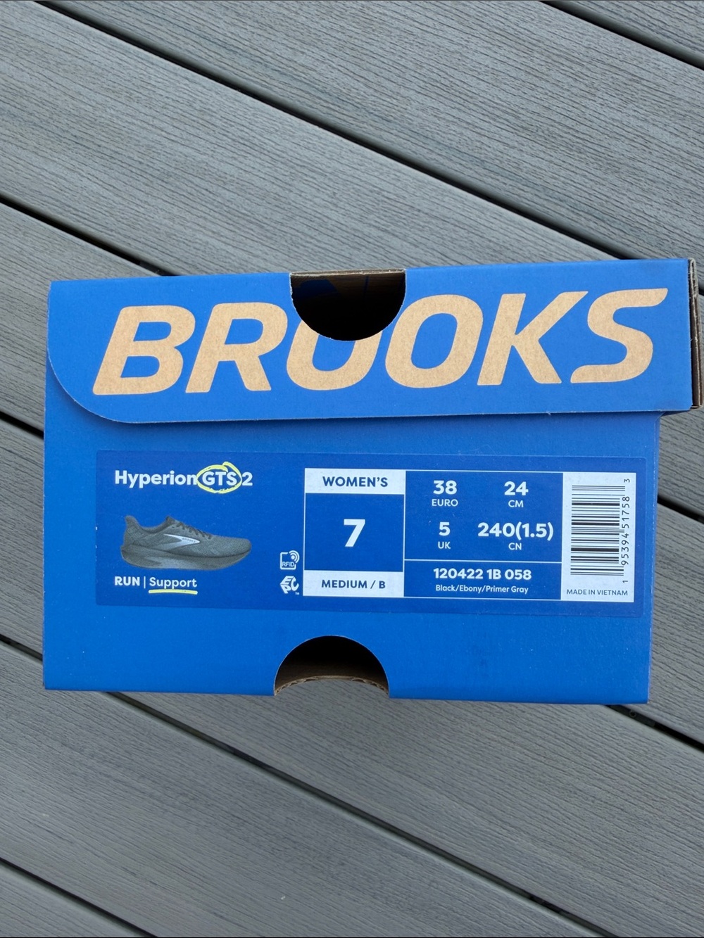 Brooks Hyperion GTS 2 Women's Running Shoe Box - Black with silver Logo